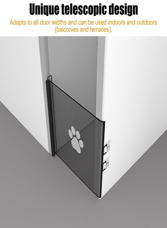 Nuvollo Retractable Mesh Pet Gate, Extra Tall 31'' Adjustable Width Up to 51/43 Inches for Doorways Stairs Hallways, Indoor Outdoor Dog Safety Barrier Net Panel (51'' Width) - Image 3